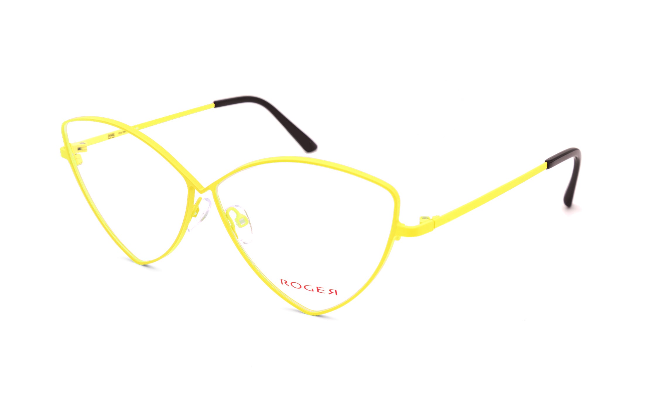 X Project Xaby yellow stainless steel glasses with iconic shape, size 63-11-145mm, stylish eyewear for trendy looks.